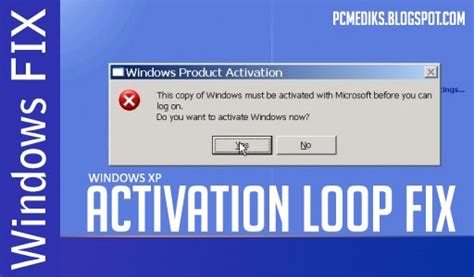 Windows xp activation loop